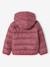 Lightweight hooded puffer jacket for girls grey green+lilac+navy blue+plum+rose 