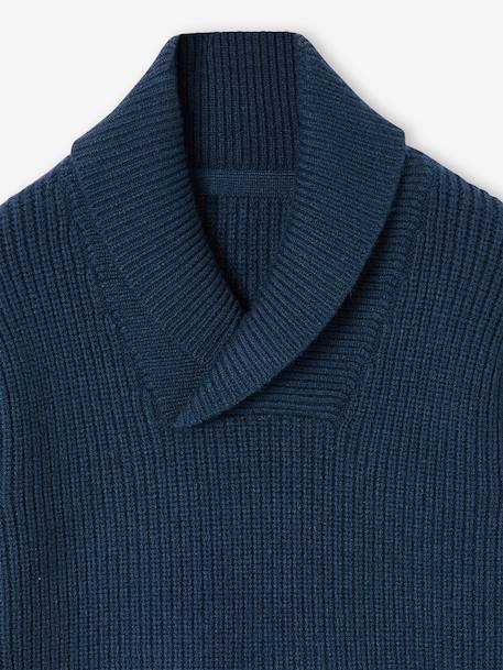 Jumper with Crossover High Neck, for Boys ocean blue 