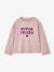 Long-sleeved T-shirt for girls green+ink blue+pale pink 