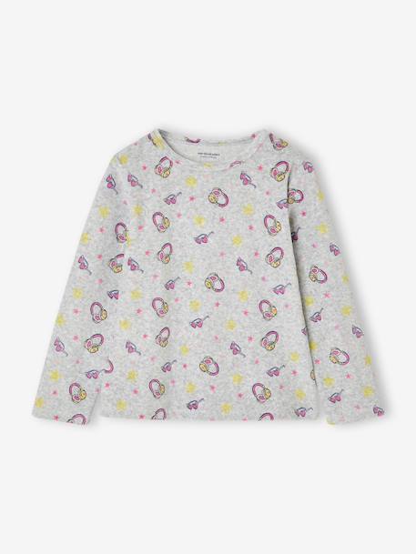 Pack of 2 long pyjamas for girls marl grey 