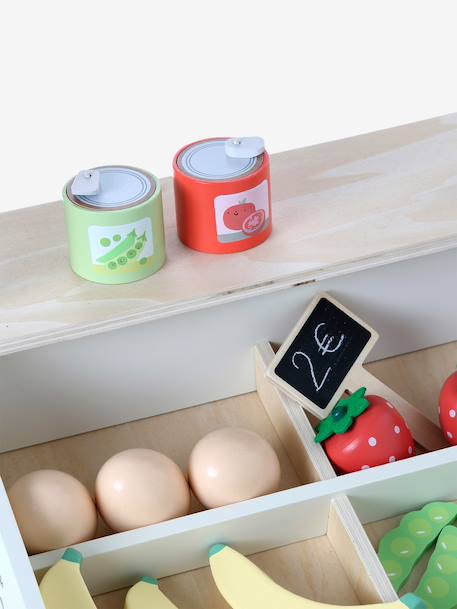 Market Stall with Accessories FSC® Wooden ecru 