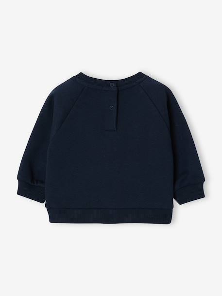 Baby long-sleeved sweatshirt navy blue+ochre 