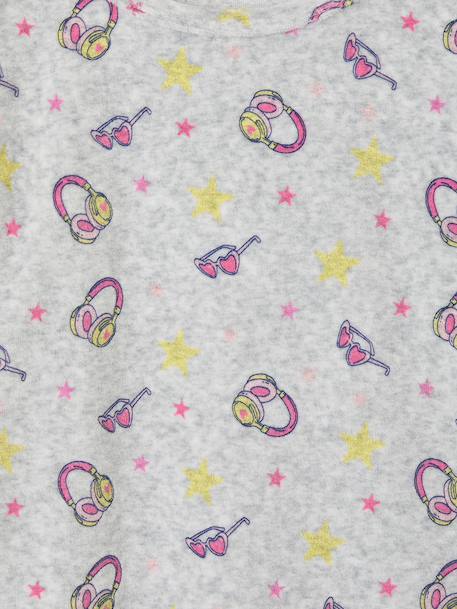Pack of 2 long pyjamas for girls marl grey 