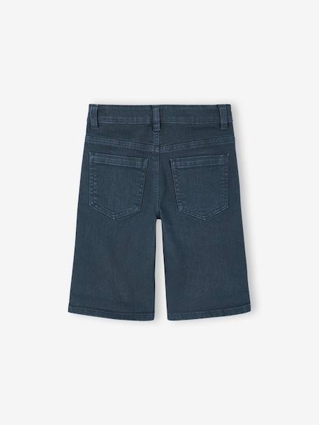 Boy's 5-pocket bermuda shorts navy blue 