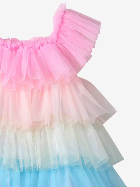 Fancy dress ruffle dress multicoloured 