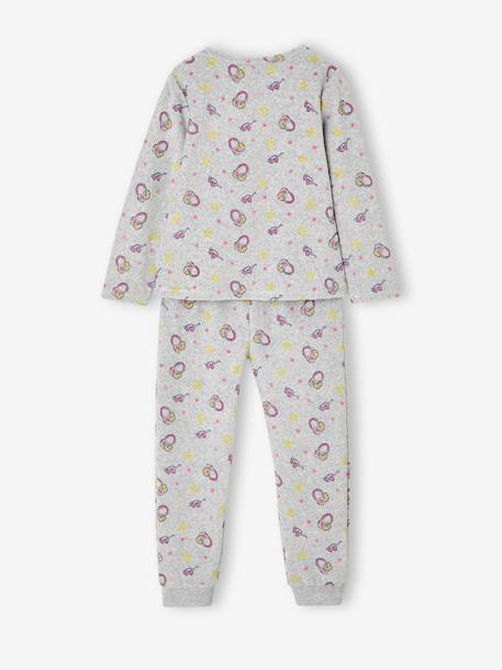 Pack of 2 long pyjamas for girls marl grey 