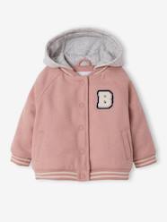 Baby-Hooded varsity jacket for baby girls