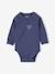 Pack of 3 long-sleeved newborn bodysuits for boys blue 