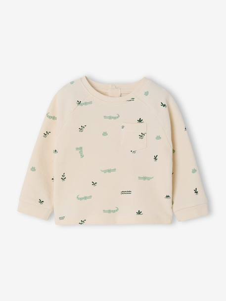 Long-sleeved T-shirt for baby grey blue+vanilla 