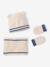 Baby knit hat, snood and mittens set ecru 