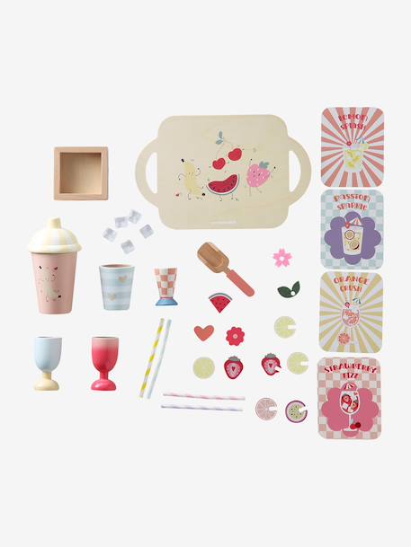FSC100® wooden mocktail set multicoloured 