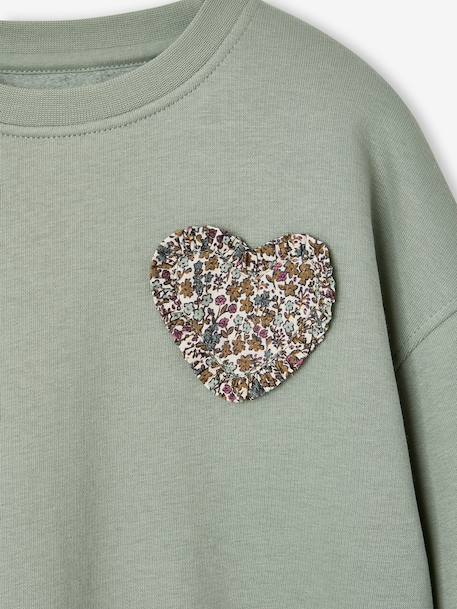 Sweatshirt for girls grey green 