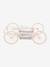 Pram for baby doll black+ecru+rose 