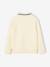 Long-sleeved polo jumper for girls ecru 