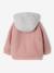Hooded varsity jacket for baby girls rosy 