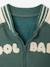 Zip-up teddy jacket for baby emerald green 
