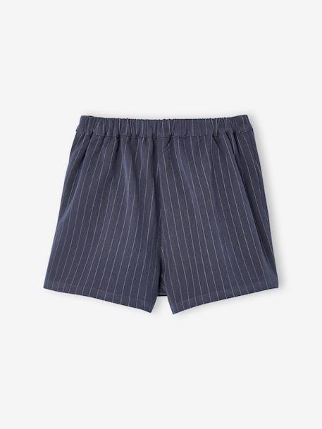 Pleated Skort for Girls, JONEN anthracite+navy blue 