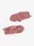 3-piece knit hat, snood and mittens set for girls rose 