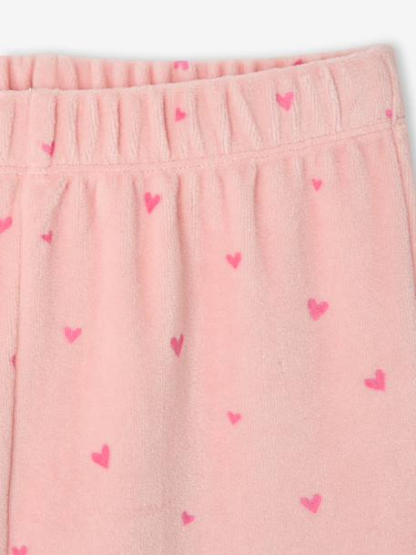 Velour pyjamas for girls ecru 