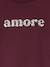 Oversized Leopard Print Slogan Sweatshirt for Girls, JONEN anthracite+bordeaux red 