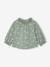 Long-sleeved T-shirt for baby girls sage green+vanilla 