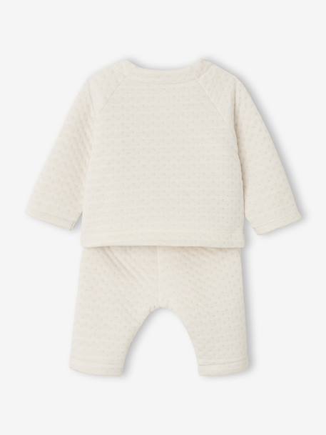 Customisable newborn set for baby ecru 