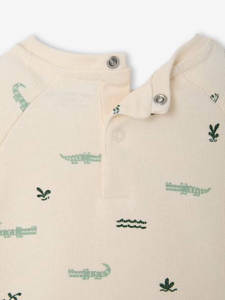 Long-sleeved T-shirt for baby grey blue+vanilla 
