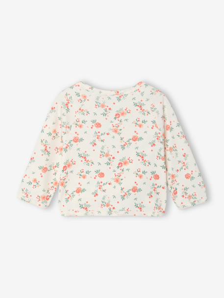 Newborn long-sleeved baby vest cappuccino+ecru+sage green 