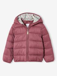 -Lightweight hooded puffer jacket for girls 