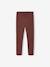 Pack of 2 Leggings Lined in Fleece Knit anthracite+plum 