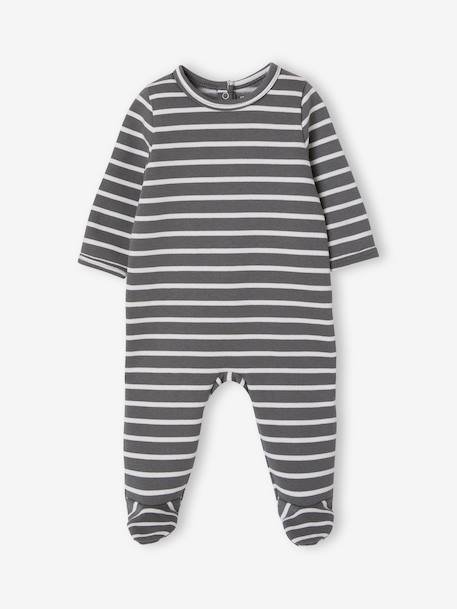 Pack of 2 baby sleepsuits with back opening vanilla 