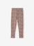 Leggings Lined in Polar Fleece for Girls BROWN LIGHT ALL OVER PRINTED+chocolate+dusky pink+printed grey 