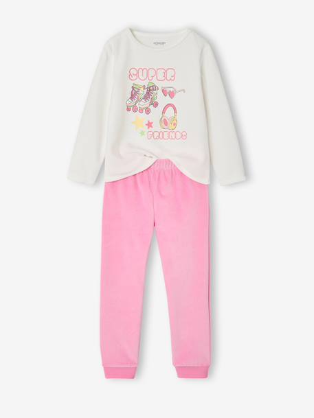 Pack of 2 long pyjamas for girls marl grey 