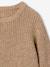 Round-neck jumper for boys marl beige 