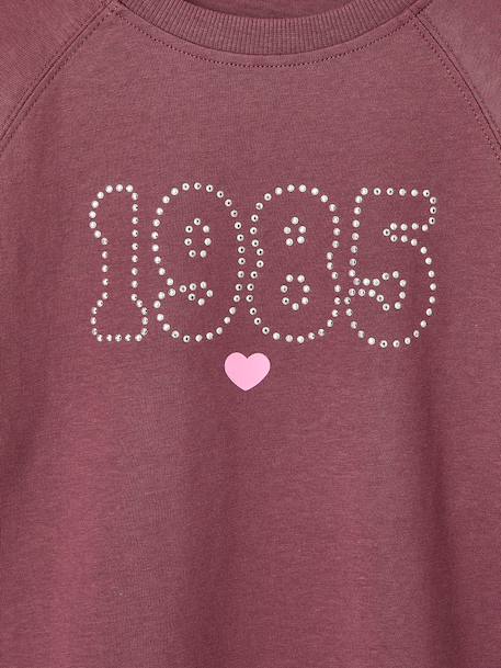 Long-sleeved T-shirt for girls ink blue+plum 