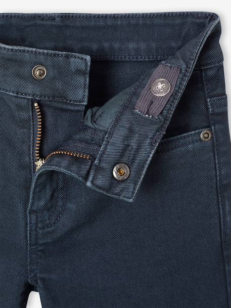 Boy's 5-pocket bermuda shorts navy blue 