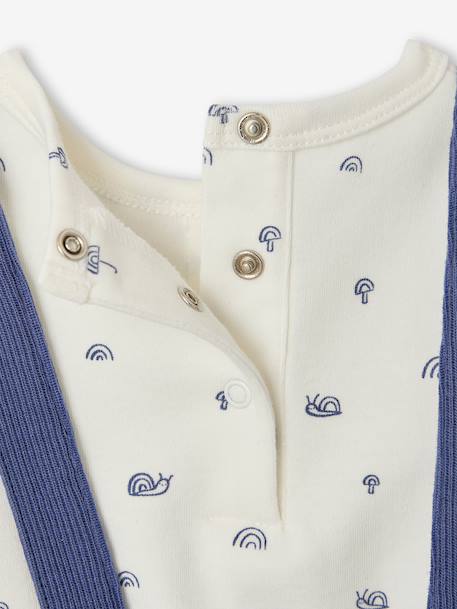 Baby bodysuit and trousers set medium blue 