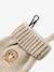 Baby hat, snood and mittens set beige 