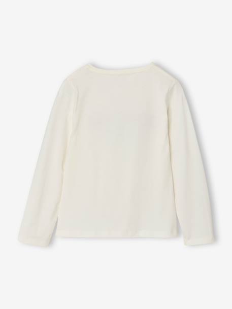 Long-sleeved T-shirt for girls ecru 