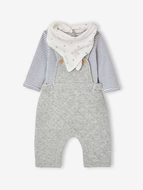 Customisable 3-piece baby set marl grey 