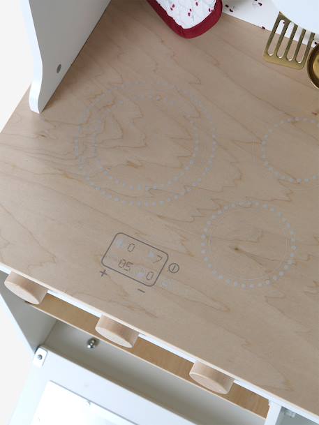 FSC® wooden festoon play kitchen with accessories white 