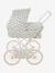 Pram for baby doll black+ecru 