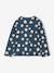 Long-sleeved T-shirt for girls ecru+grey+navy blue 