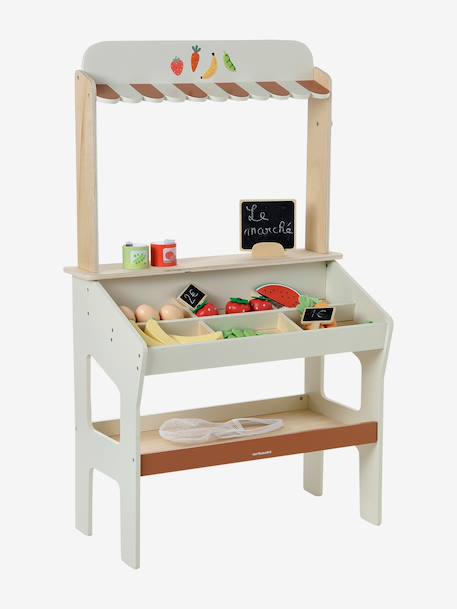 Market Stall with Accessories FSC® Wooden ecru 