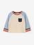 Long-sleeved T-shirt for baby grey blue+vanilla 