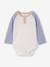 Pack of 2 newborn long-sleeved polo collar bodysuits marl grey 