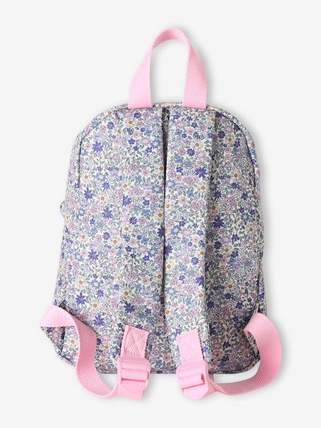 Floral Backpack, Playschool Special, Adorned with Bear Ears, for Girls sage green+soft lilac 