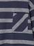 Long-Sleeved T-Shirt with Striped Effect for Boys navy blue+striped white 