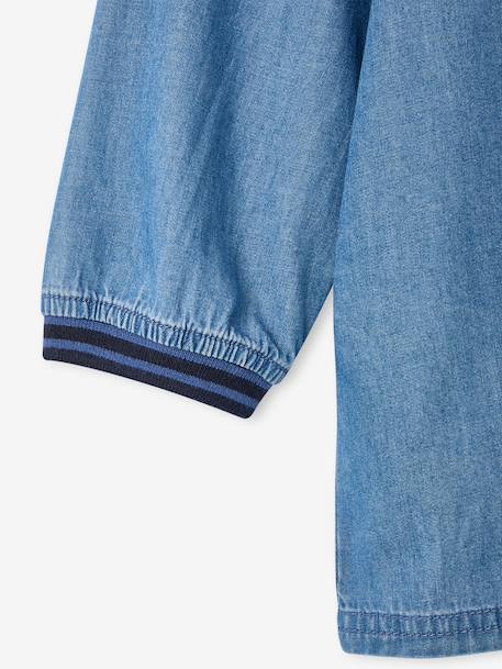 Customisable school smock for boys denim blue 