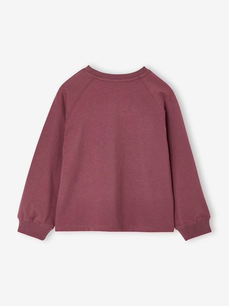 Long-sleeved T-shirt for girls ink blue+plum 